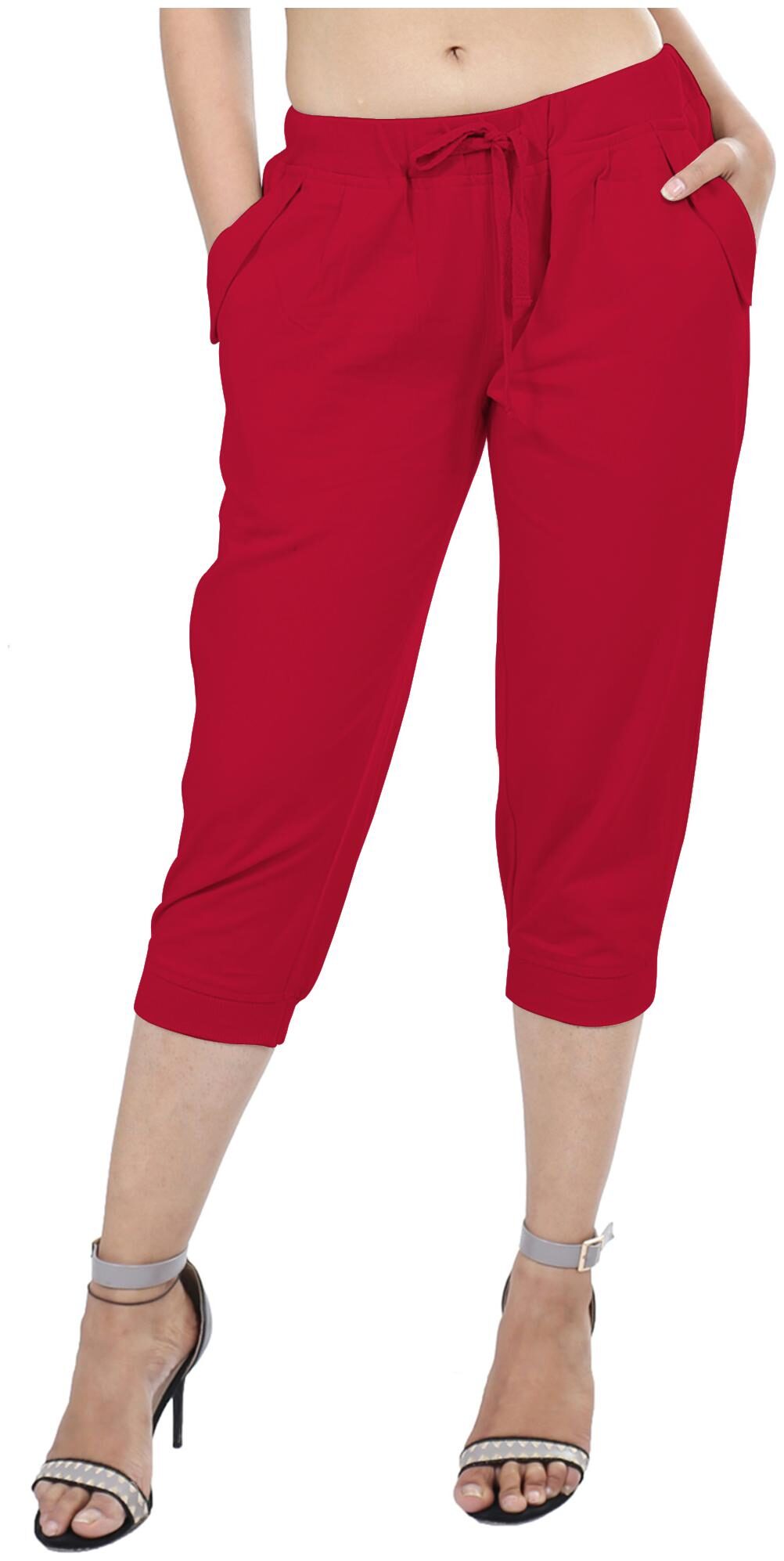 

Goodwill Women Solid Regular capri - Maroon