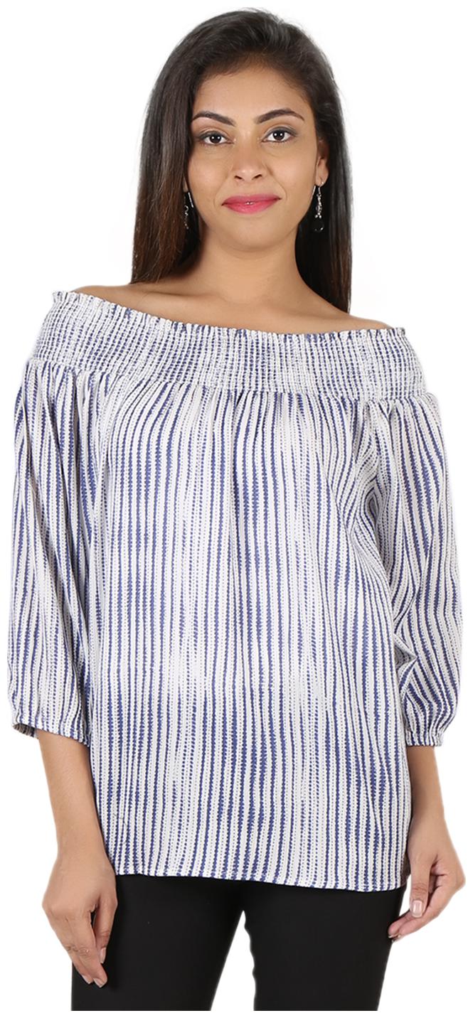 

Goodwill Women Printed Regular top - Blue