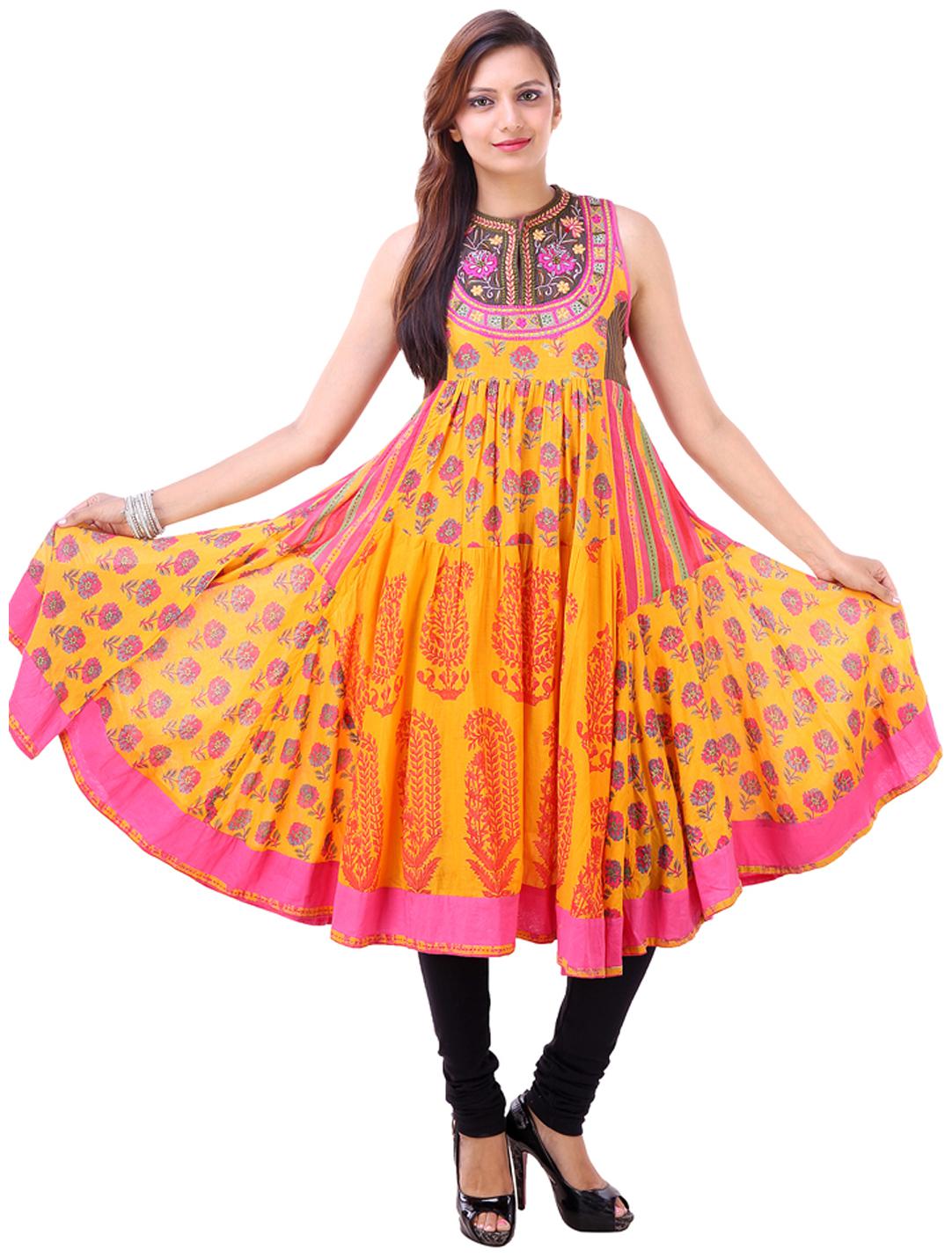 

Goodwill Women Yellow Printed Regular Kurta