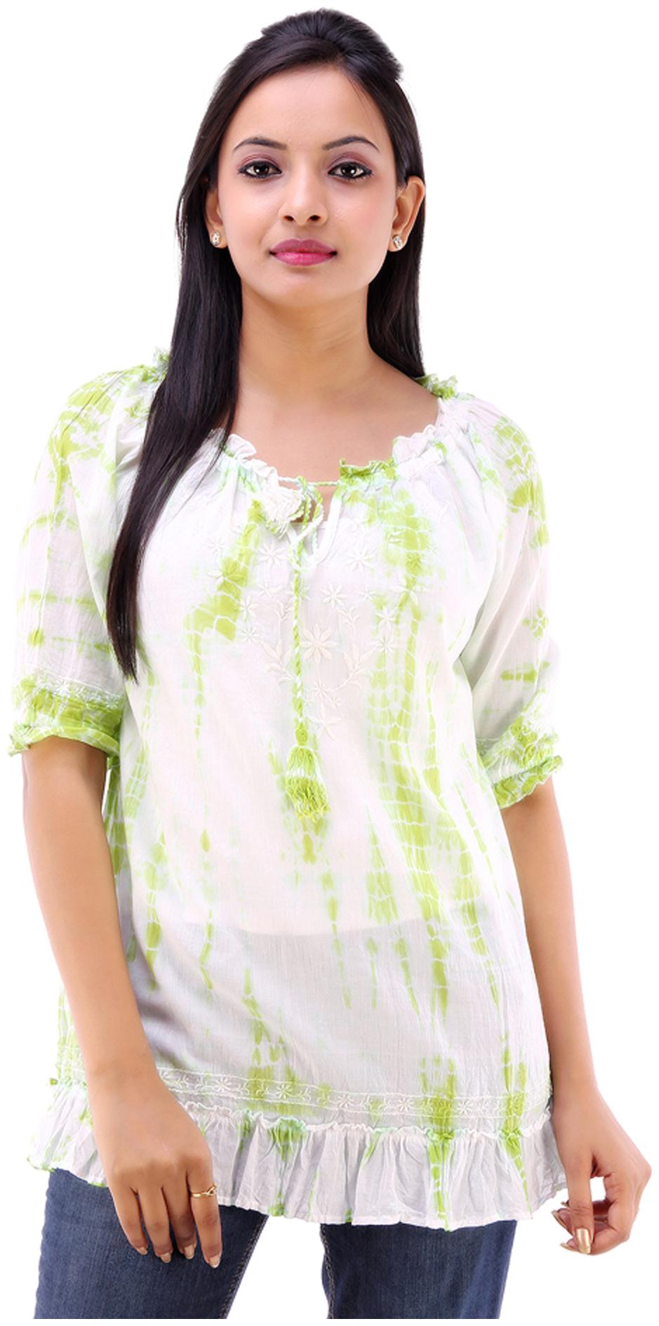 

Goodwill Impex Women Printed Regular top - White