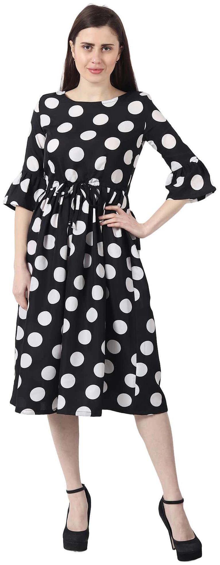 

GraceDiva Black Polka dots A-line dress