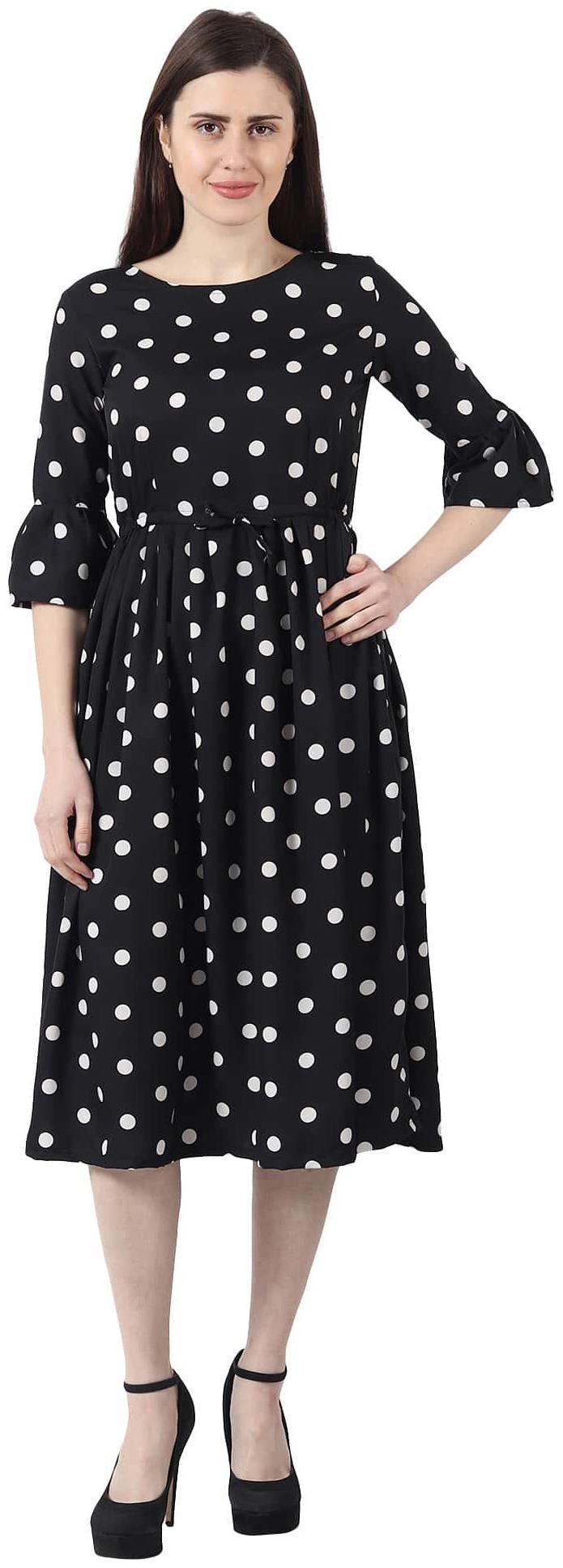 

GraceDiva Black Polka dots A-line dress