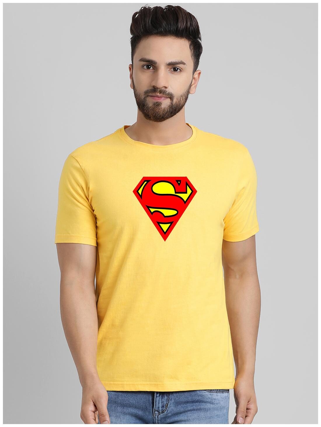 

GRACIT Men Yellow Regular fit Cotton Round neck T-Shirt - Pack Of 1