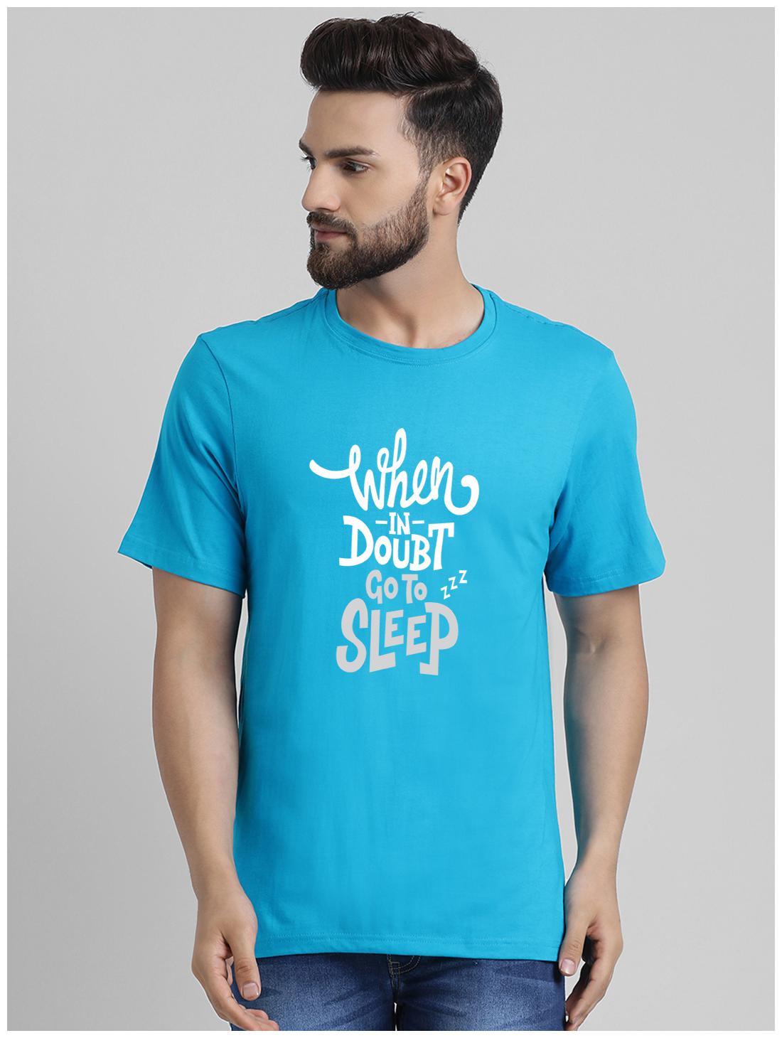 

GRACIT Men Turquoise Regular fit Cotton Round neck T-Shirt - Pack Of 1