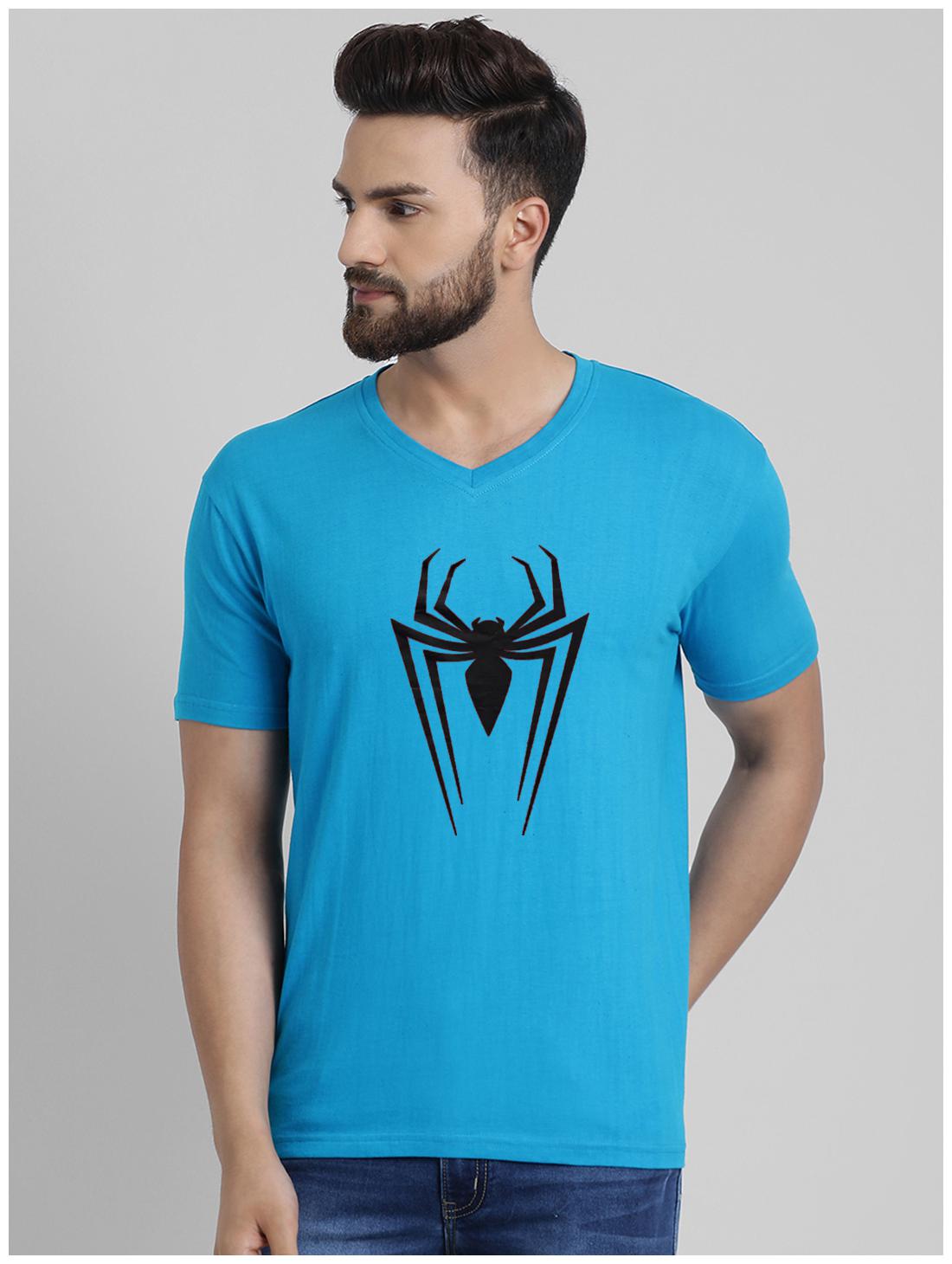 

GRACIT Men Turquoise Regular fit Cotton V neck T-Shirt - Pack Of 1