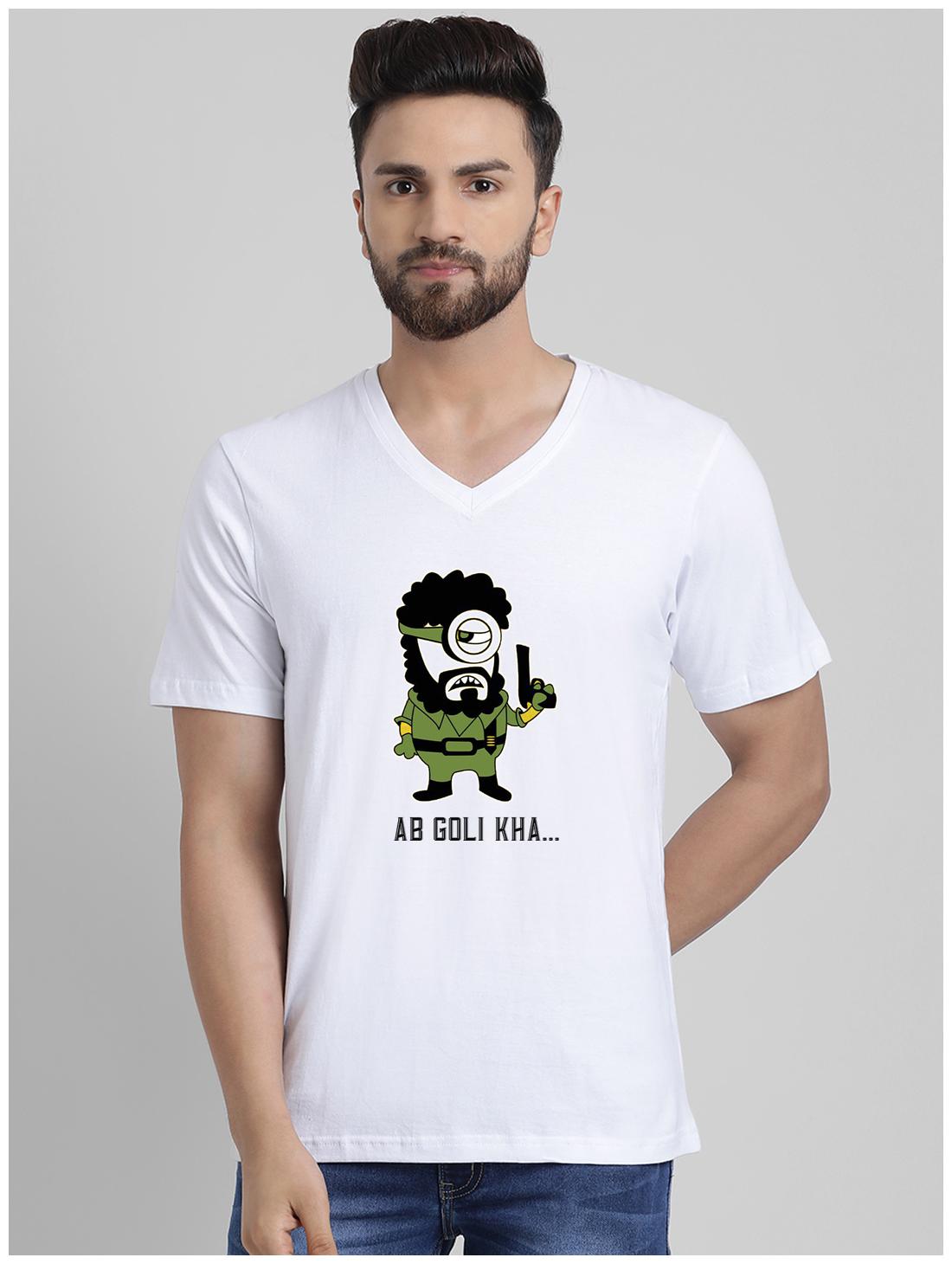 

GRACIT Men White Regular fit Cotton V neck T-Shirt - Pack Of 1