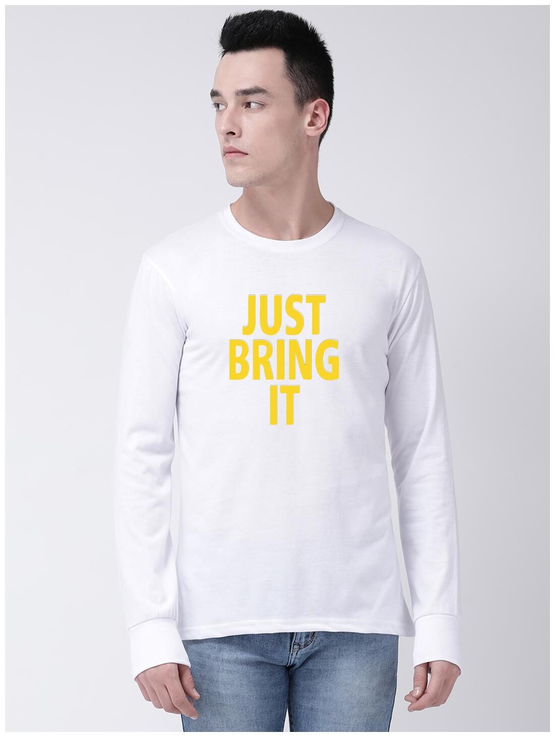 

GRACIT Men White Regular fit Cotton Round neck T-Shirt - Pack Of 1