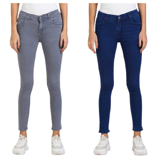 

GRADELY Women Blue Grey Skinny fit Jeans