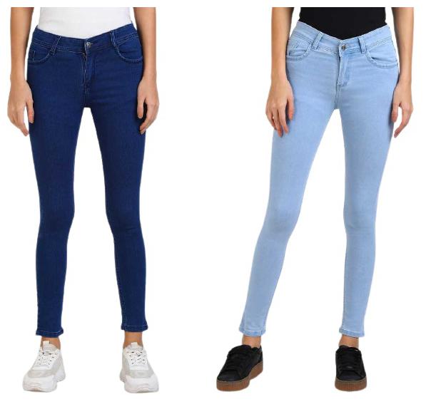 

Gradely Stylish Comfortable Fashion Women Jeans -Pack of 2 (Navy Blue Blue)