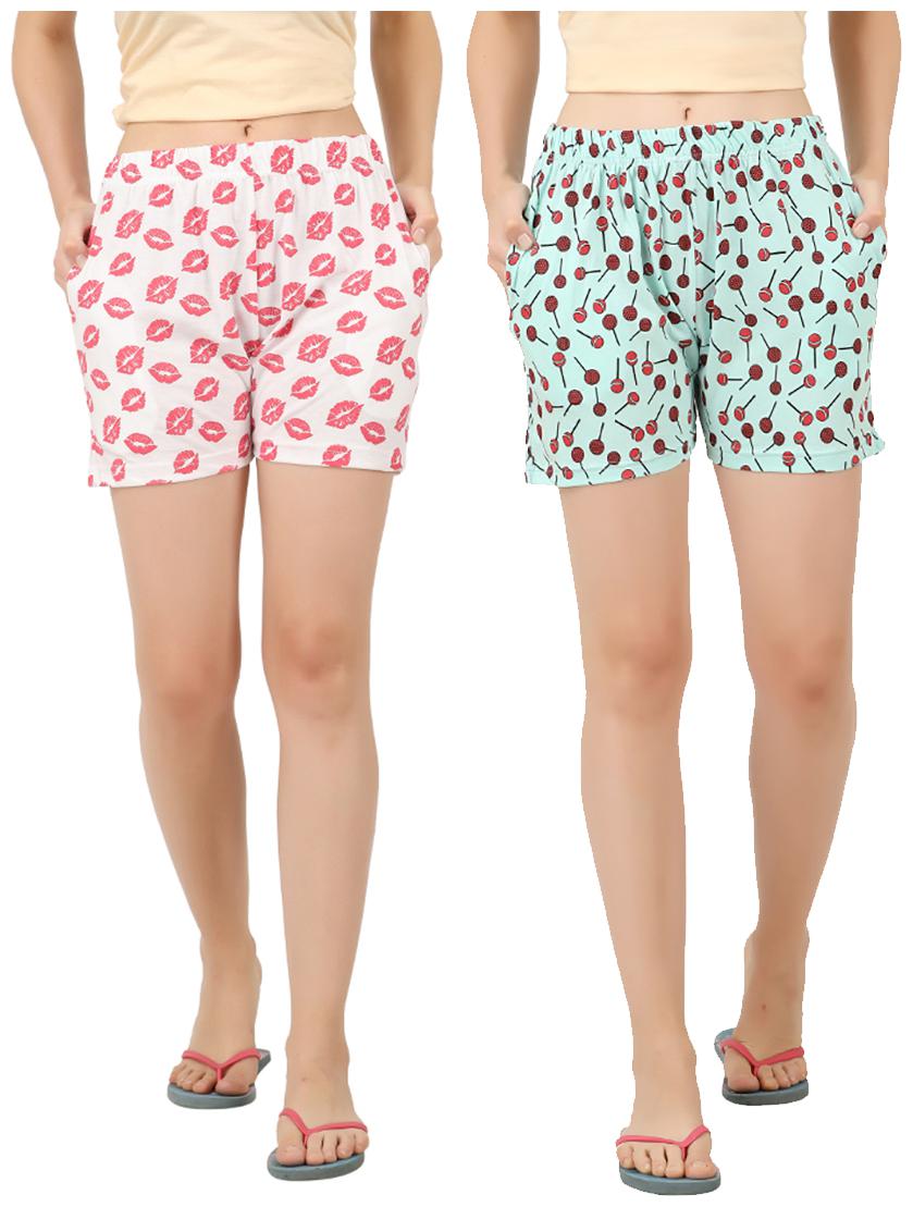 

HOTFITS Women Printed Regular capri - Multi