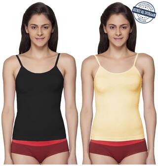 Greatex Assorted Cotton Slips/Camisole-Pack of 2