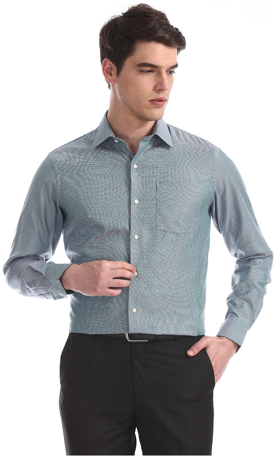 

Arrow Men Slim fit Formal Shirt - Green