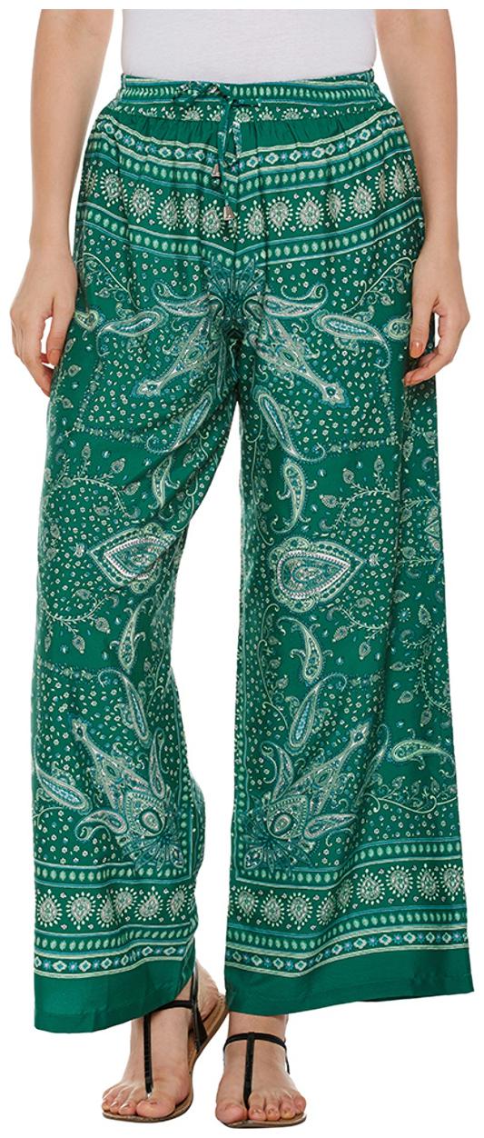 

Oxolloxo Green Printed Flared Palazzo