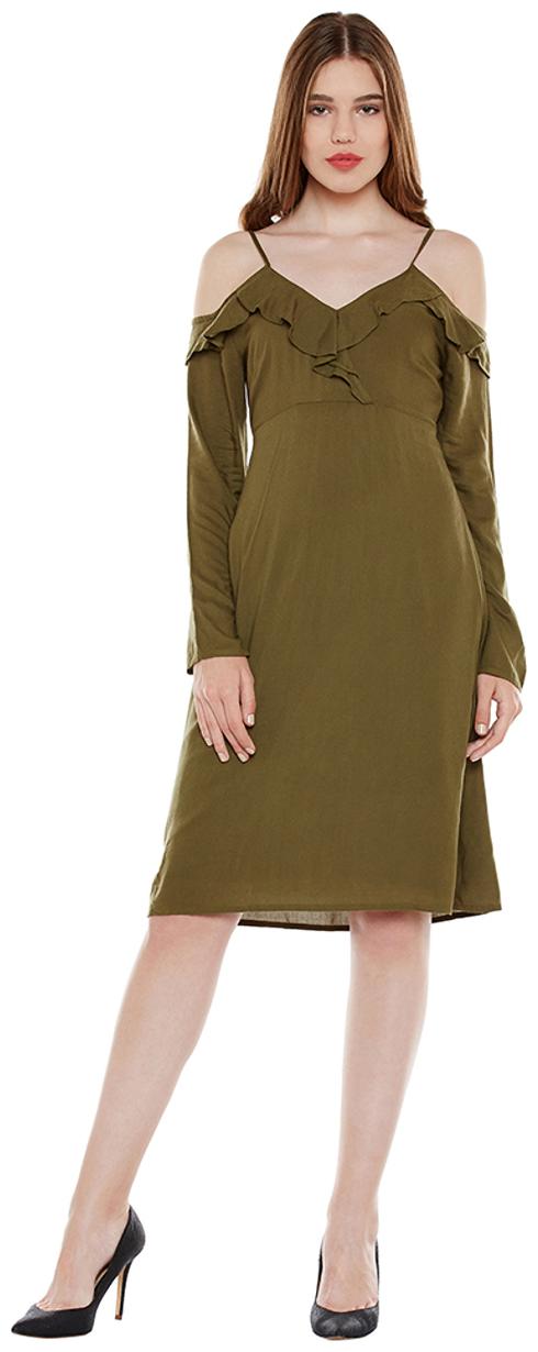 

Oxolloxo Brown Solid Bodycon dress