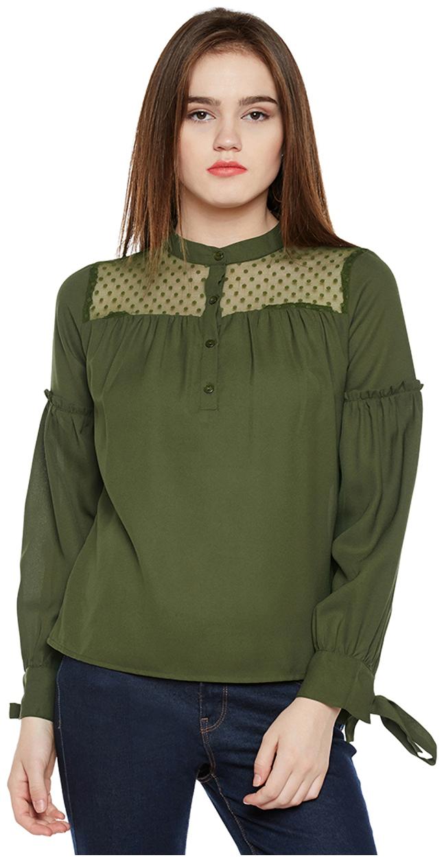 

Oxolloxo Women Solid Regular top - Green