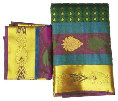 

GreenViji Multicoloured Silk Traditional Saree 5