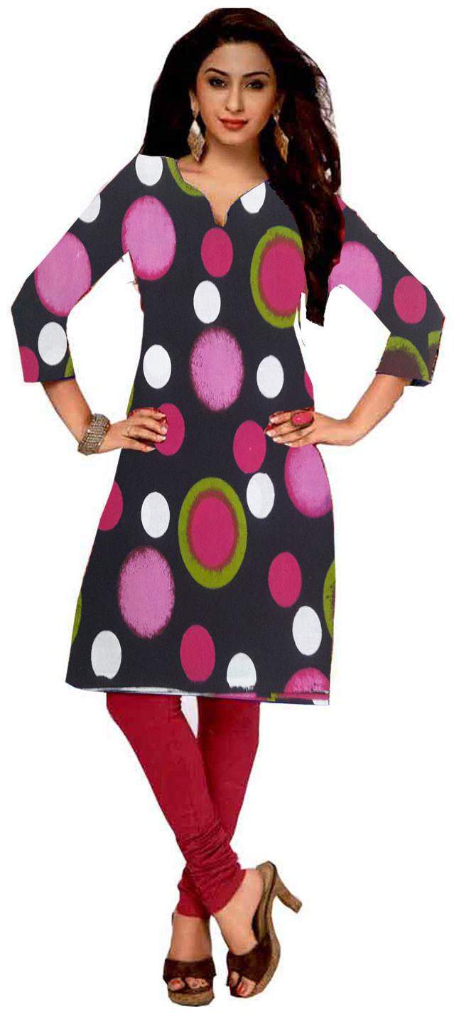 

GreenViji Womens Girls Multicolor Cotton Printed Straight UnStiched Kutri Top Dress Material