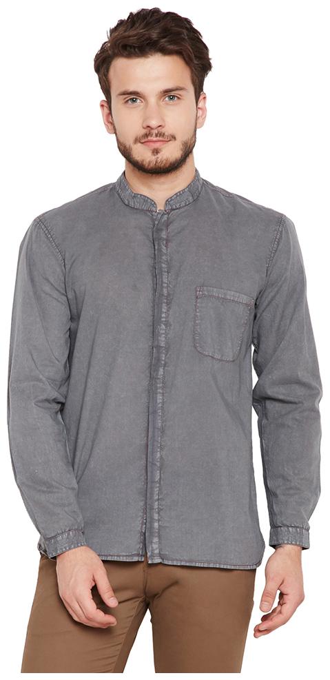

OXOLLOXO Men Grey Solid Regular Fit Casual Shirt