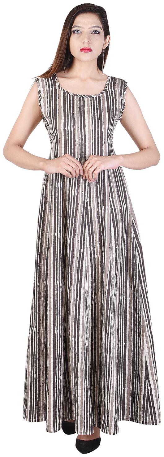 

Grey cotton flared kurta