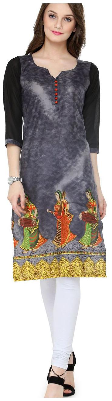 

Grey Digital Cotton Kurti