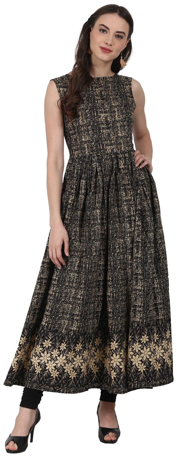 

Nayo Women Grey Printed Anarkali Kurta