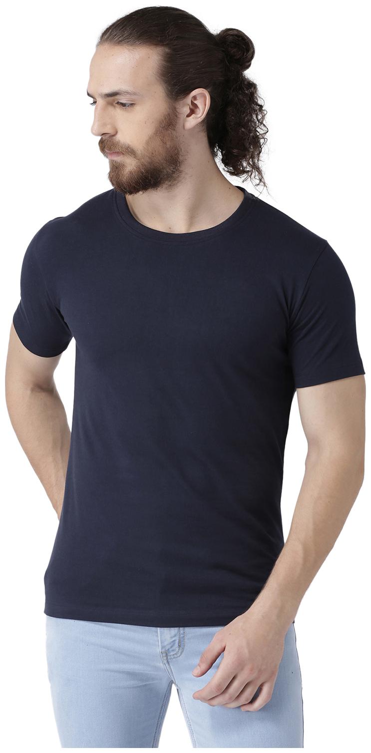 

GRIFFEL Men Navy blue Regular fit Cotton Round neck T-Shirt - Pack Of 1