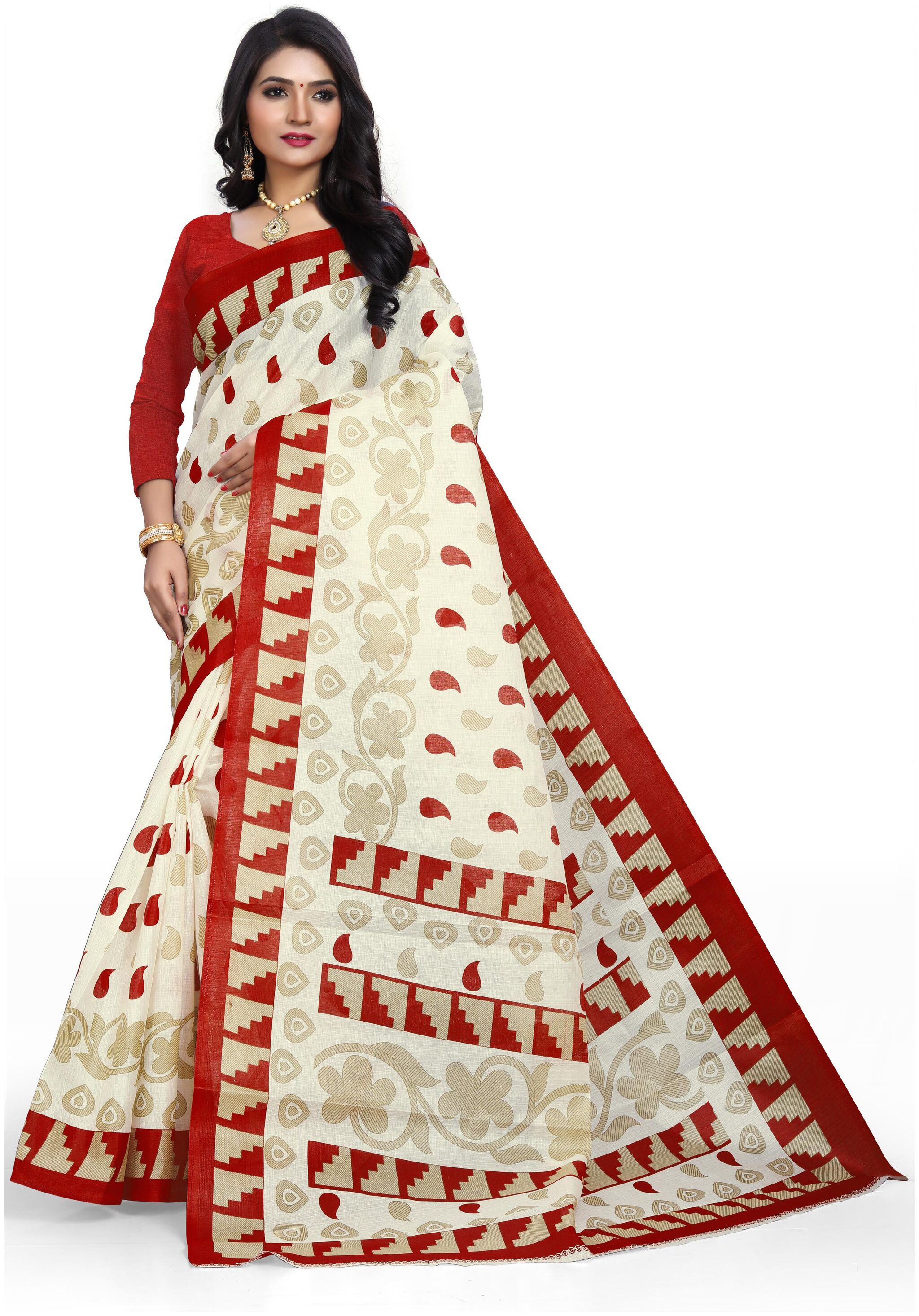 

Grubstaker Bangalori silk saree With Blouse Piece Multi