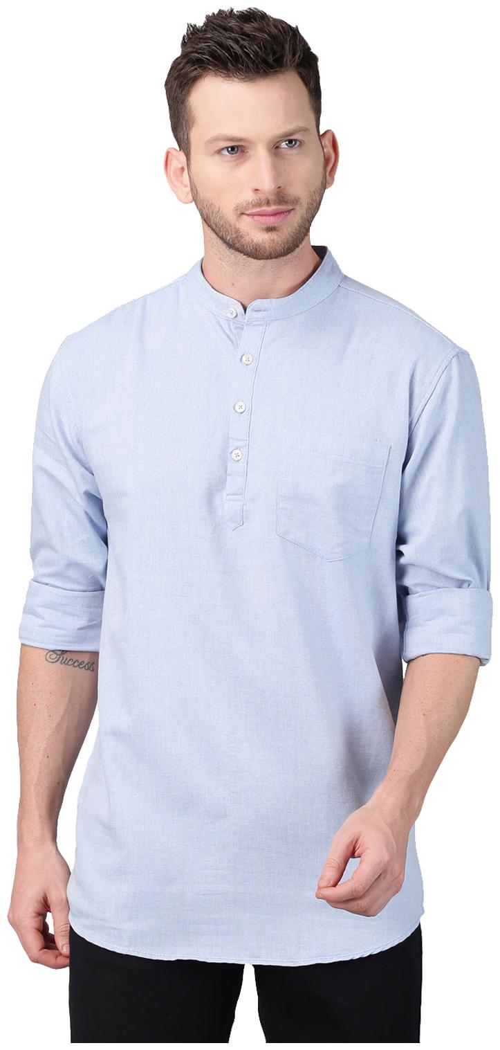 

GRUDGE CLOTHING Men Blue Slim Fit Kurta