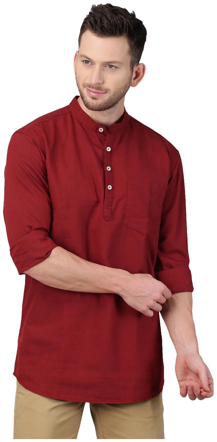 

GRUDGE CLOTHING Men Maroon Slim Fit Kurta