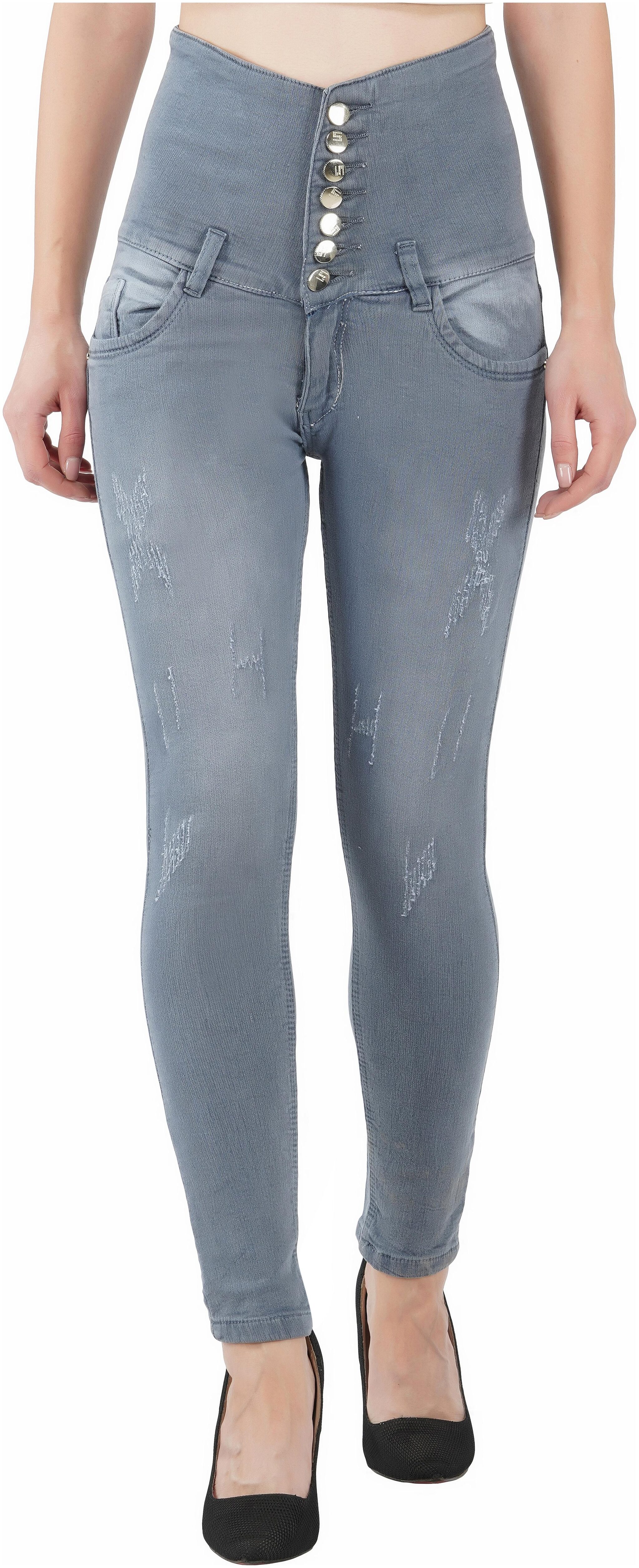 

GS ANGEL Women Grey Slim fit Jeans