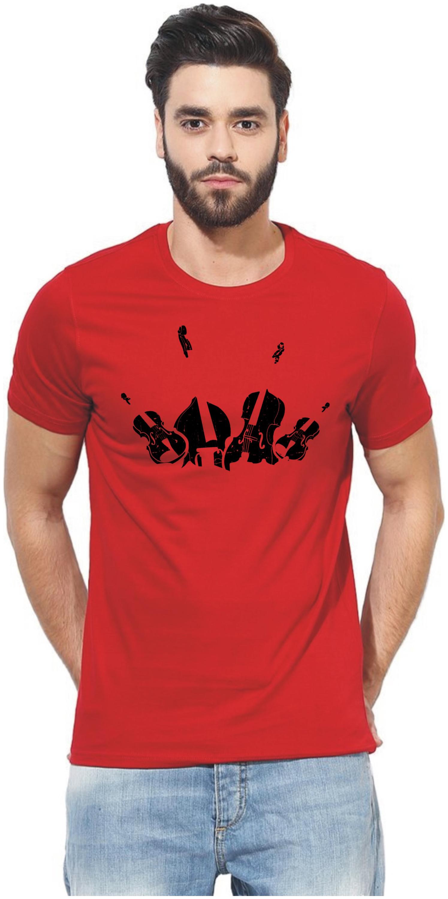 

GUITAR PRINTED T-SHIRT WITH FUNKY LOOK