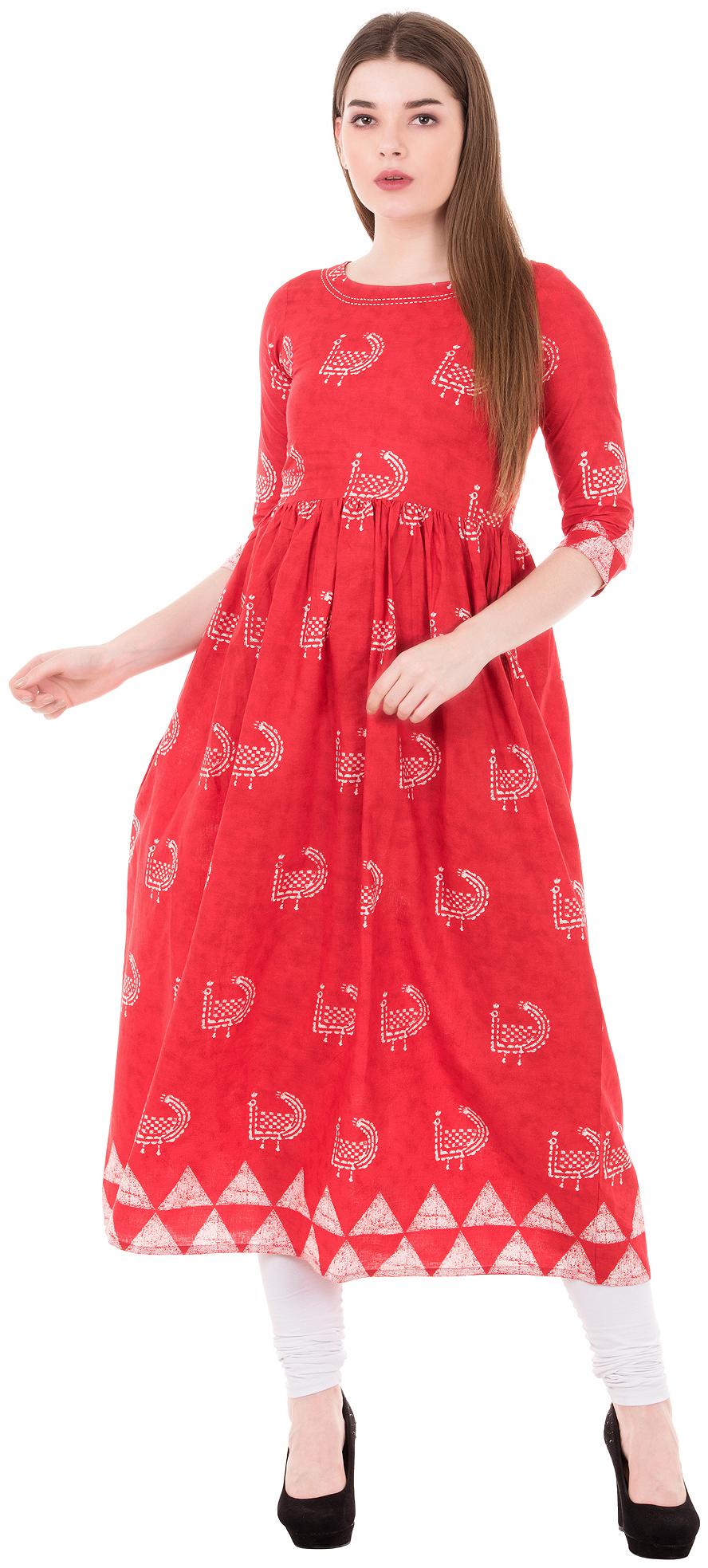 

GULMOHAR JAIPUR Women Cotton Printed Pink Kurta