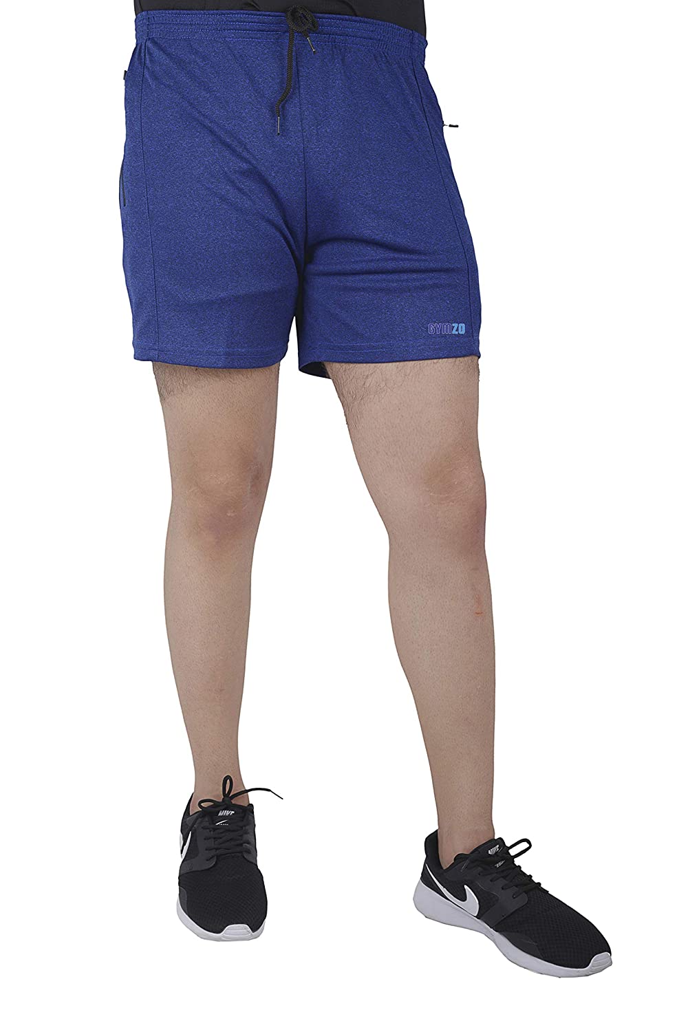 

GYMZO Men Polyester Solid Blue Sports Shorts