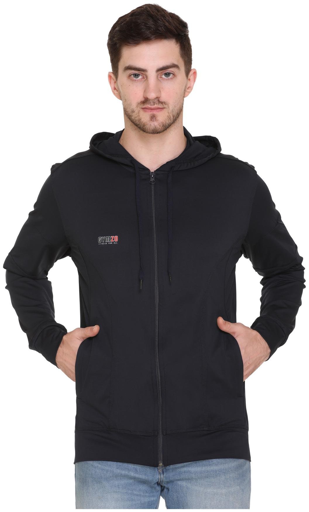 

GYMZO Men Black Solid Sports jacket