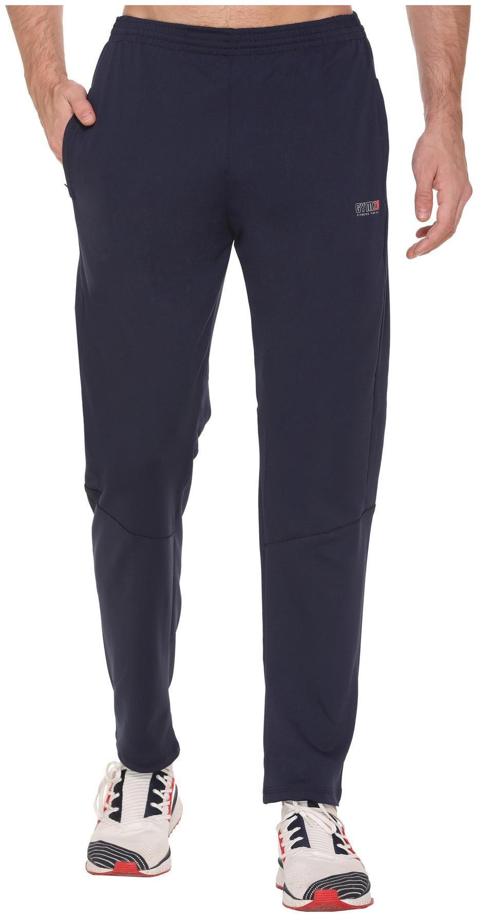 

GYMZO Men Navy blue Solid Regular fit Track pants