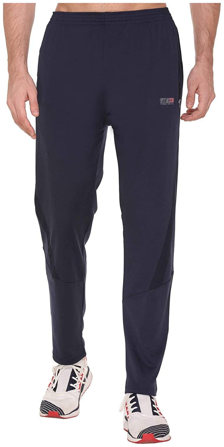 

GYMZO Men Navy blue Solid Regular fit Track pants