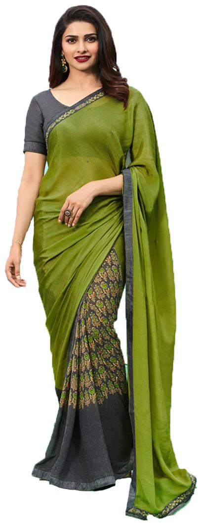 

Half half Indian Ethnic Party wear Office wear Festival wear saree Indigo style saree with Colorful Lace Border Designer Saree with Blouse