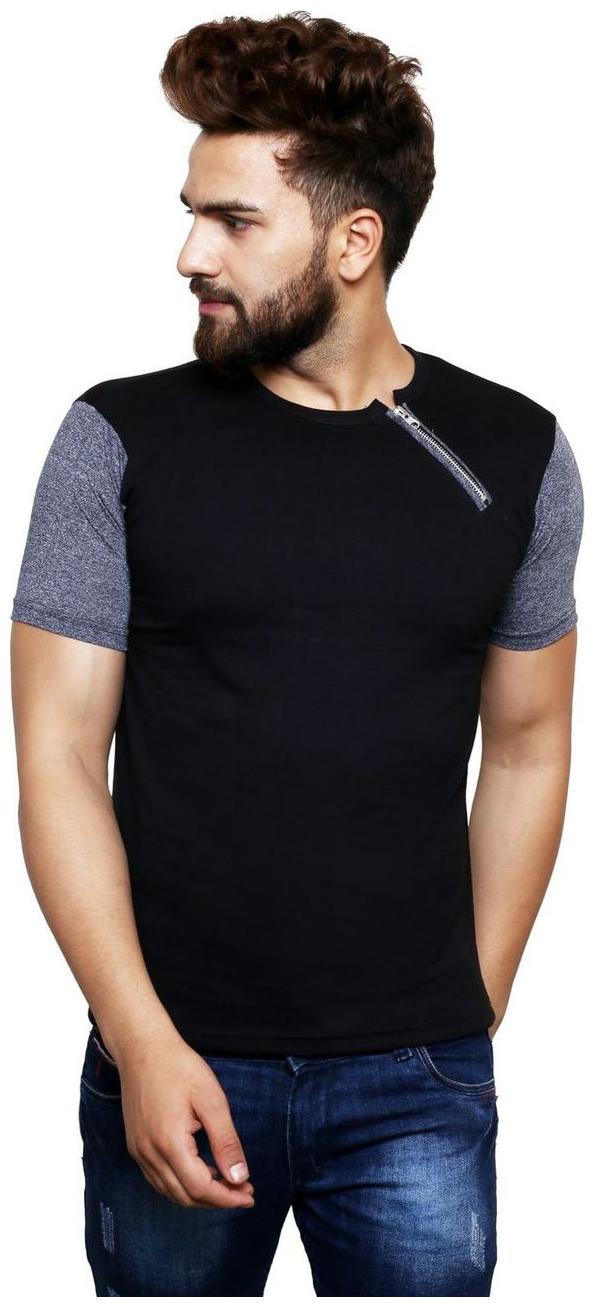 

Nagru Men Black Regular fit Cotton Round neck T-Shirt - Pack Of 1