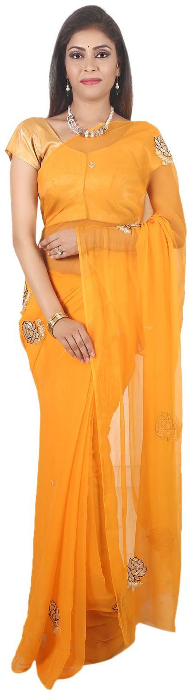 

HAND WORK CHIFFON SAREE RS09