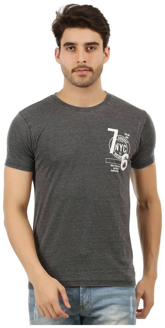 

HANDGRIP Men Black Slim fit Cotton Blend Round neck T-Shirt - Pack Of 1
