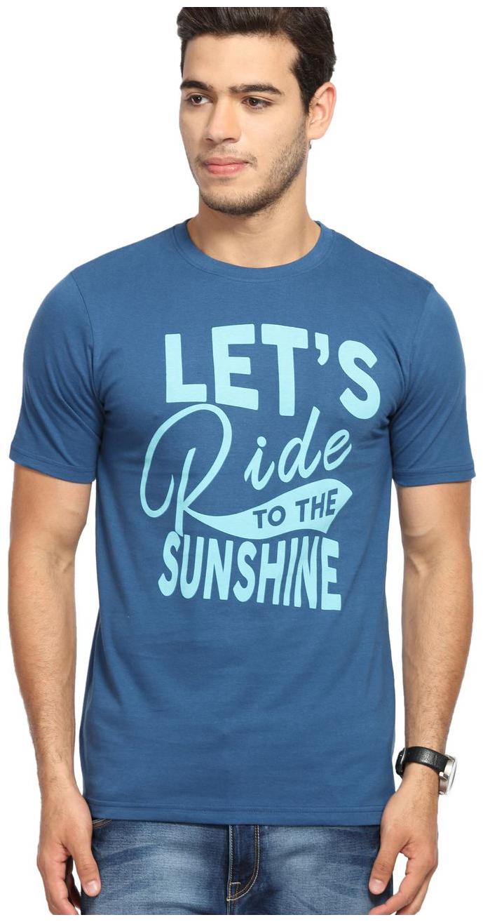 

HANDGRIP Men Blue Regular fit Cotton Round neck T-Shirt - Pack Of 1
