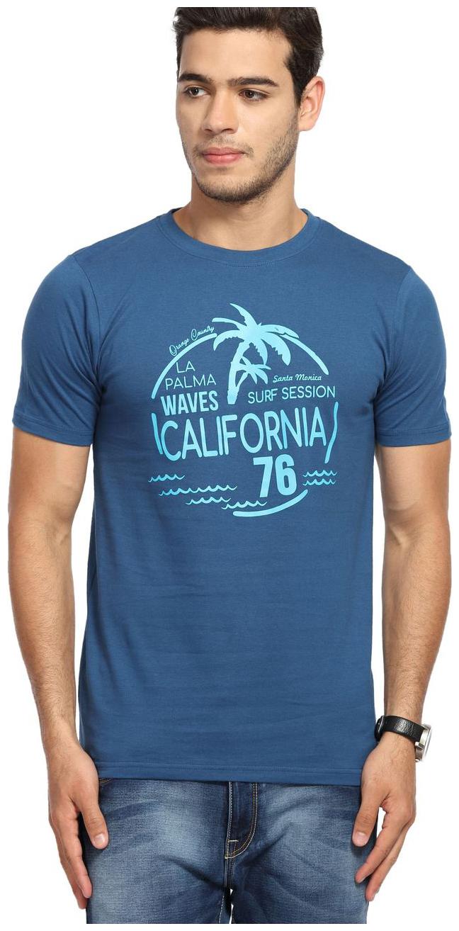 

HANDGRIP Men Blue Regular fit Cotton Round neck T-Shirt - Pack Of 1