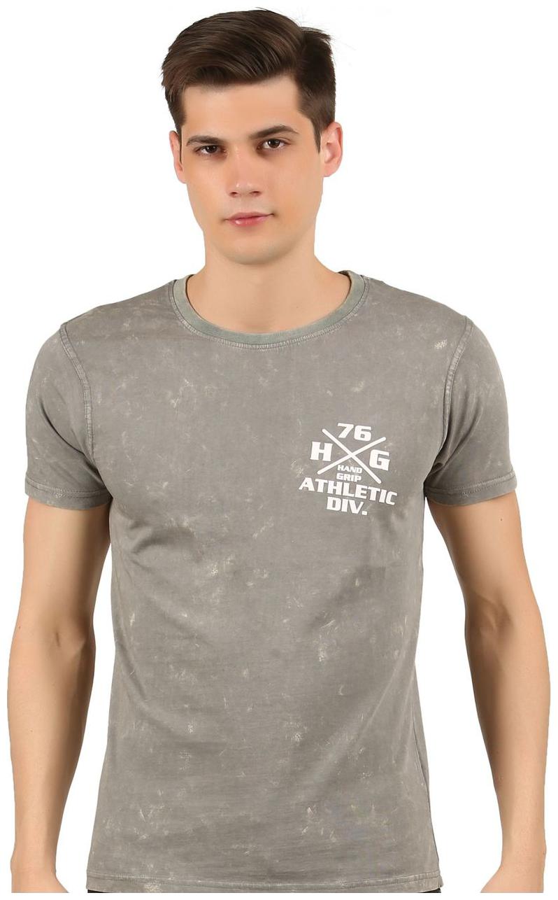 

HANDGRIP Men Brown Slim fit Cotton Round neck T-Shirt - Pack Of 1