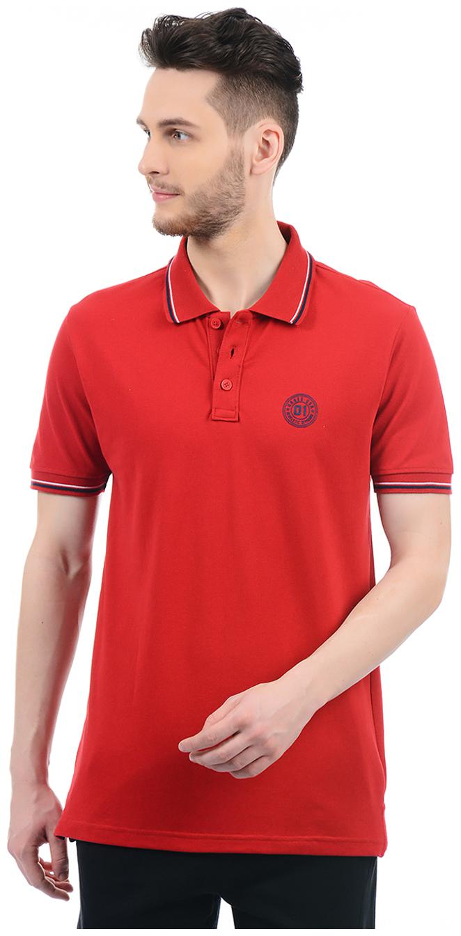 

Hanes Men Red Regular fit Cotton Blend Polo collar T-Shirt - Pack Of 1