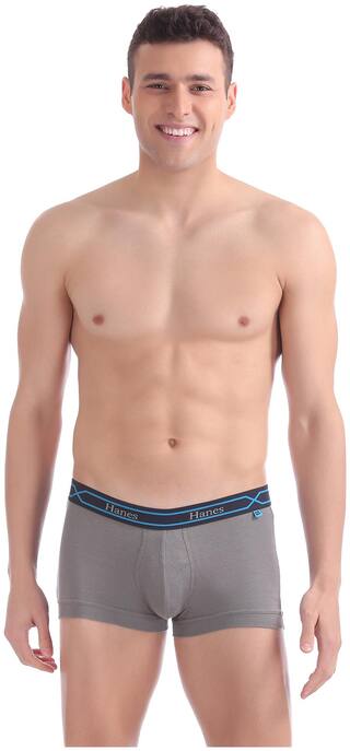 Hanes Men Solid Trunk - Grey