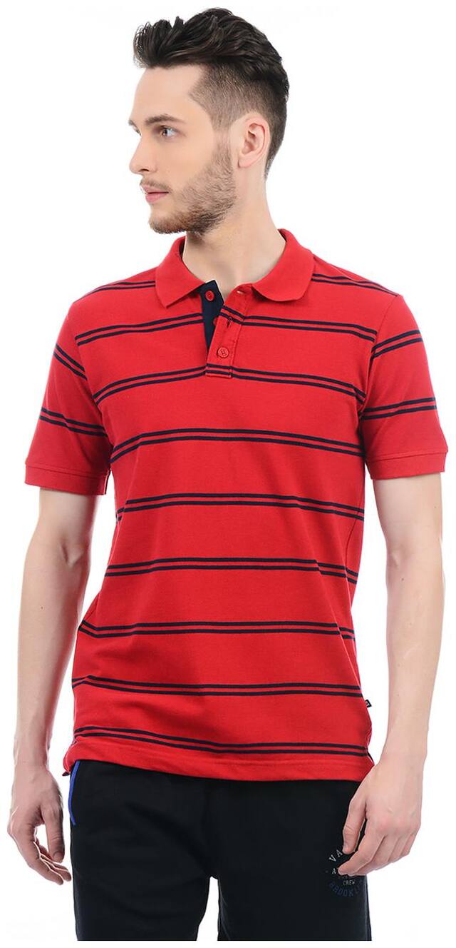 Hanes Men's Regular Fit Polo T-Shirt - Red