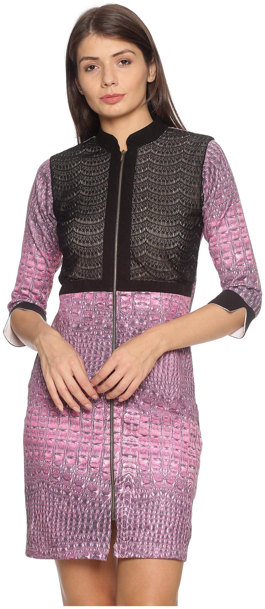 

Hang N Hold Women Purple Abstract Print Polyester Dress
