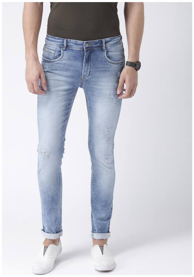Hangup Men Blue Skinny Fit Jeans