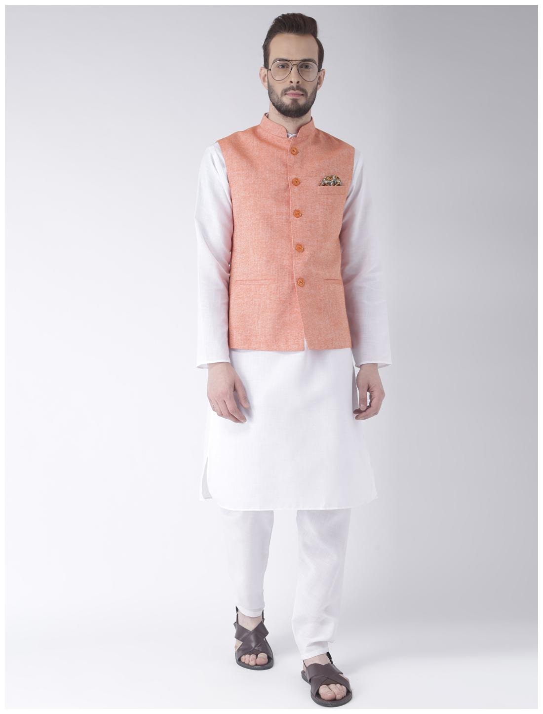 

hangup mens 3 pics kurta pajyma set with linen basket