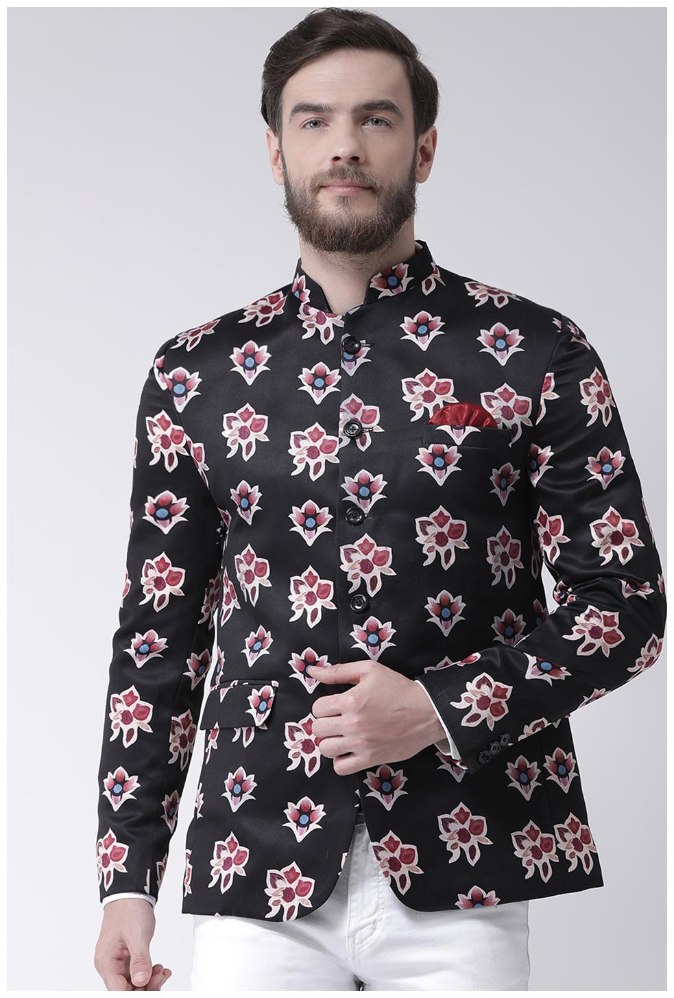 

Hangup Mens Printed Casual Blazer